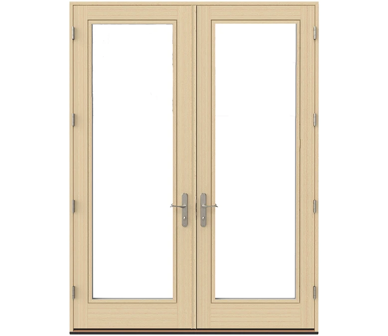 Springfield Pella Lifestyle Series Wood Double Hinged Patio Doors